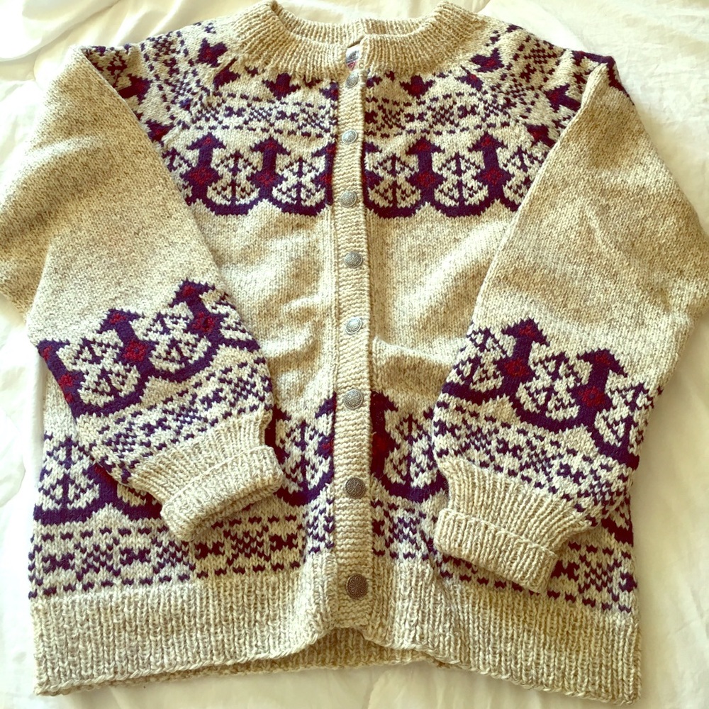 Hand knitted Danish Cardigan